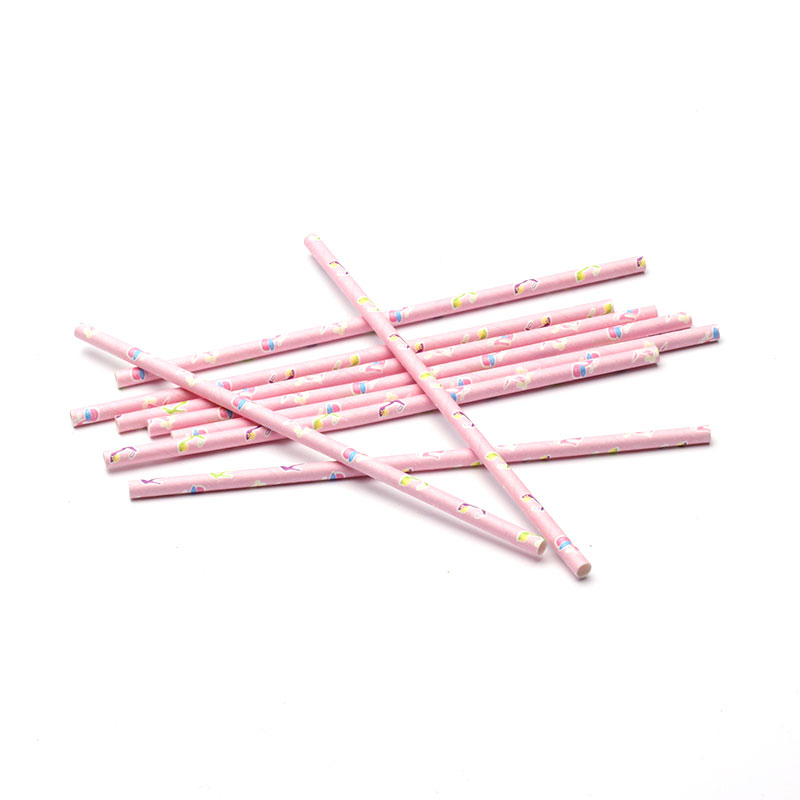 Party Paper Straws Customized Wave Design